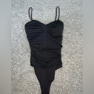 Express Body Contour Compression Ruched Bodysuit